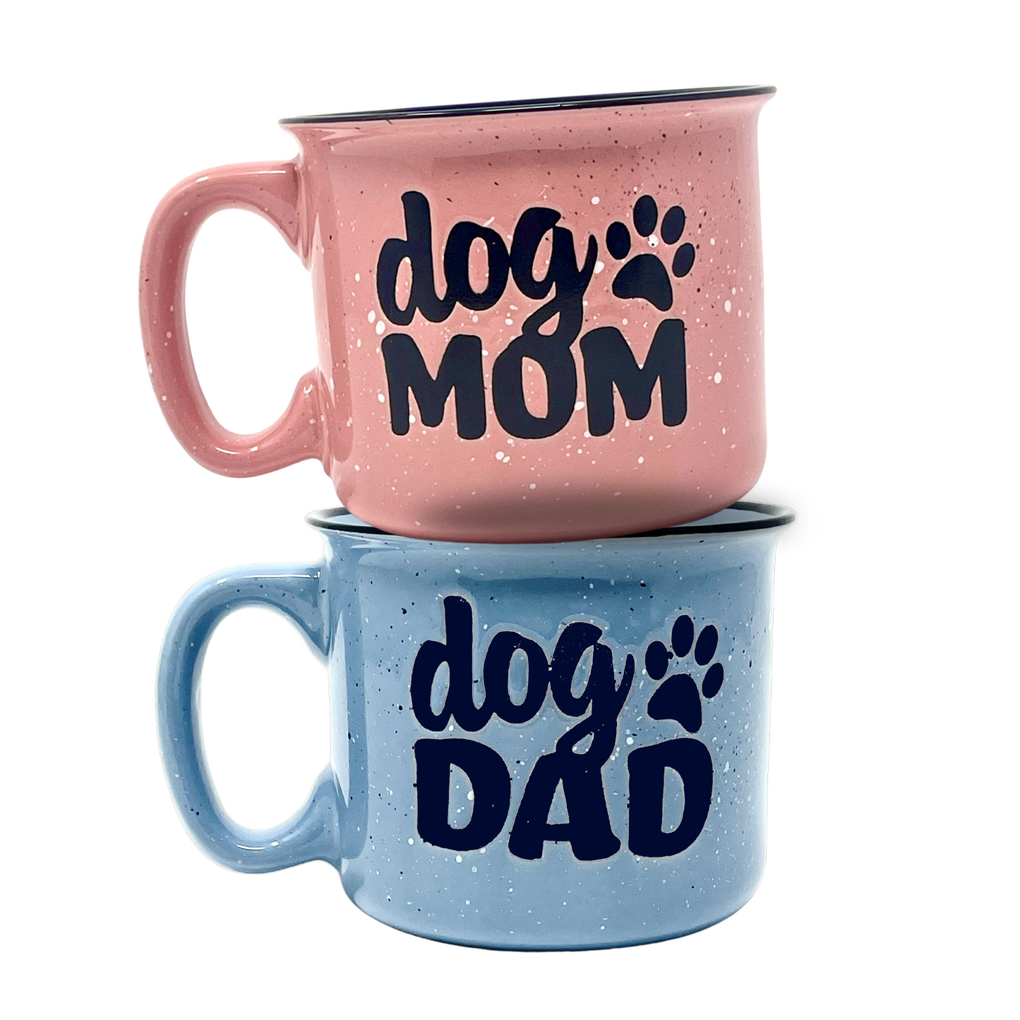 Cute Funny Coffee Mug for Dog Lovers - Dog Mom, Dog Dad, Fur Mama - Unique Fun Gifts for Her, Dad, Mom, Sister, Teacher, Coworkers - Coffee Cups & Mugs with Quotes (Dog Mom and Dog Dad Mug Gift Set)