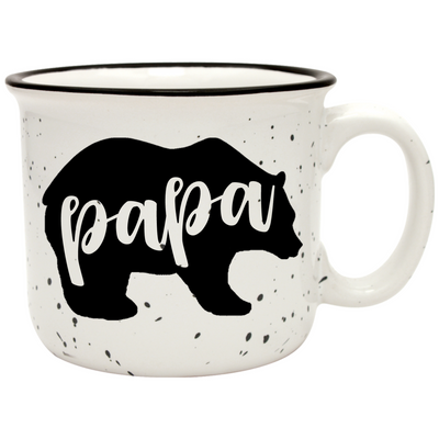 Papa Bear 15 oz White Ceramic Mug for Dads - Outlet Deal Utah