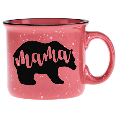 Mama Bear Coral 14oz Ceramic Mug - Outlet Deal Texas