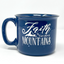 Faith Move Mountains  15 oz Dark Blue Ceramic Mug - Outlet Deal Texas