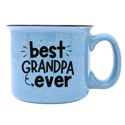 Papa Bear Coffee Mug for Dad, Father, Grandpa, Husband - Unique Fun Gifts for Men, Father's Day, Christmas (Best Grandpa Ever Blue)