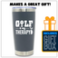 Golf Therapy 20 oz Gray Tumbler for Golfers