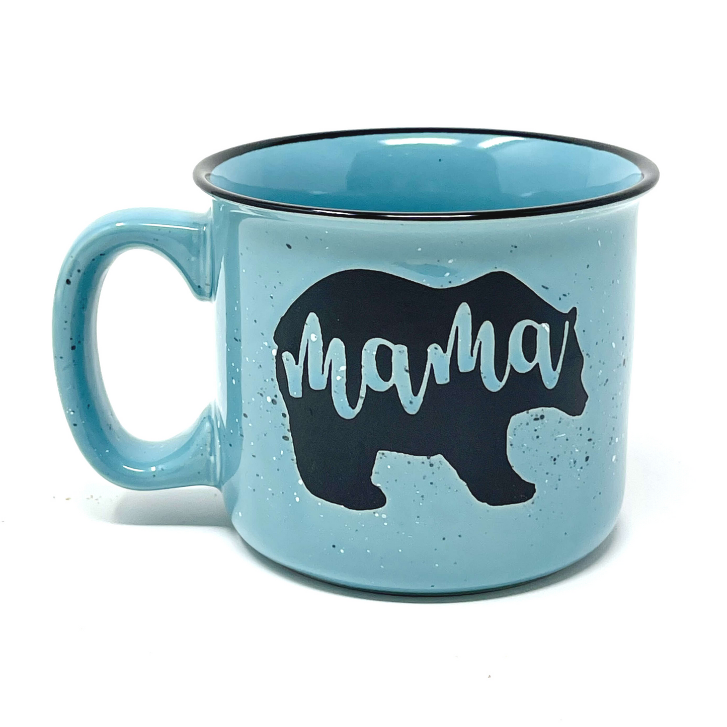 Mama Bear 14oz Teal Ceramic Mug for Moms