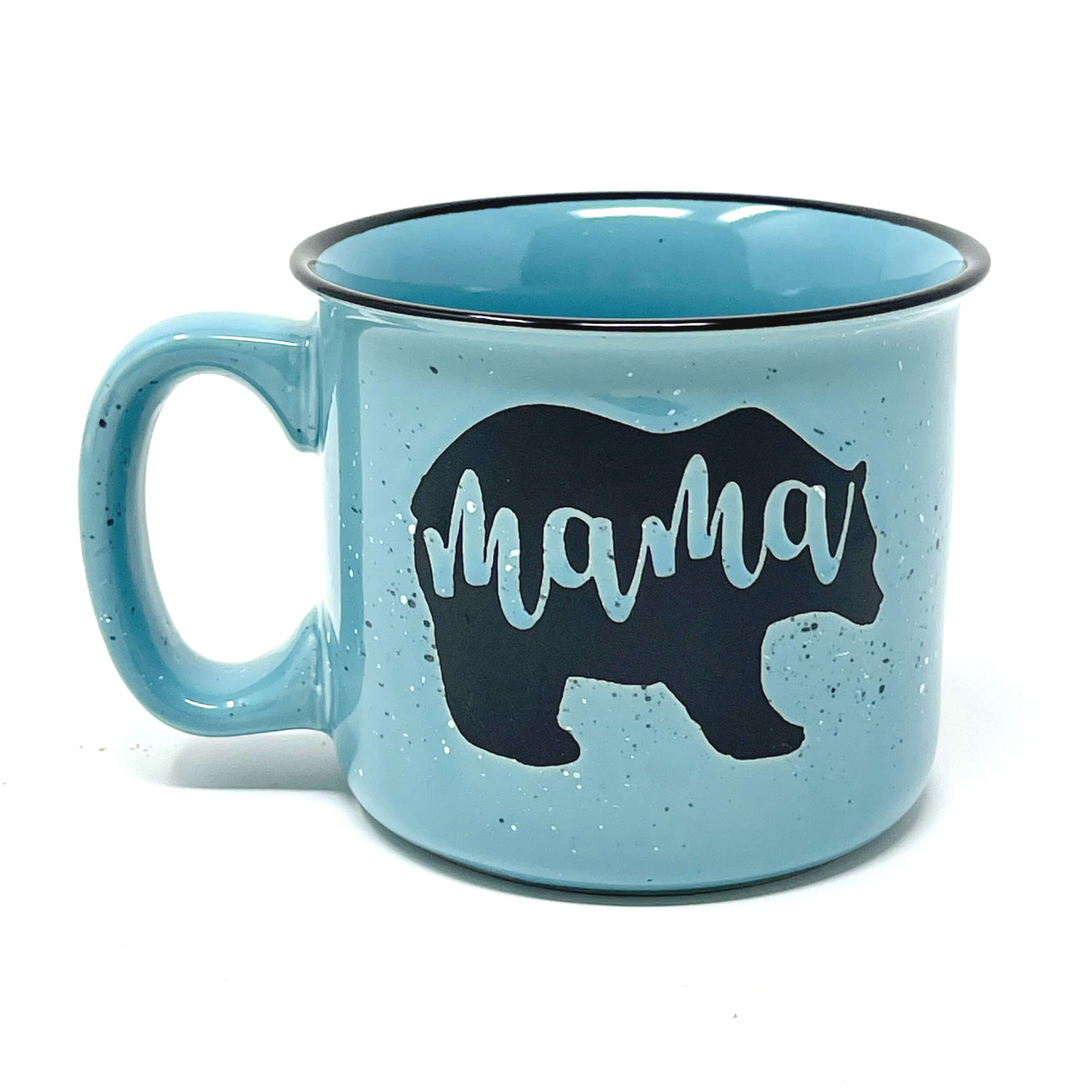 Mama Bear 14oz Teal Ceramic Mug for Moms - Outlet Deals Texas