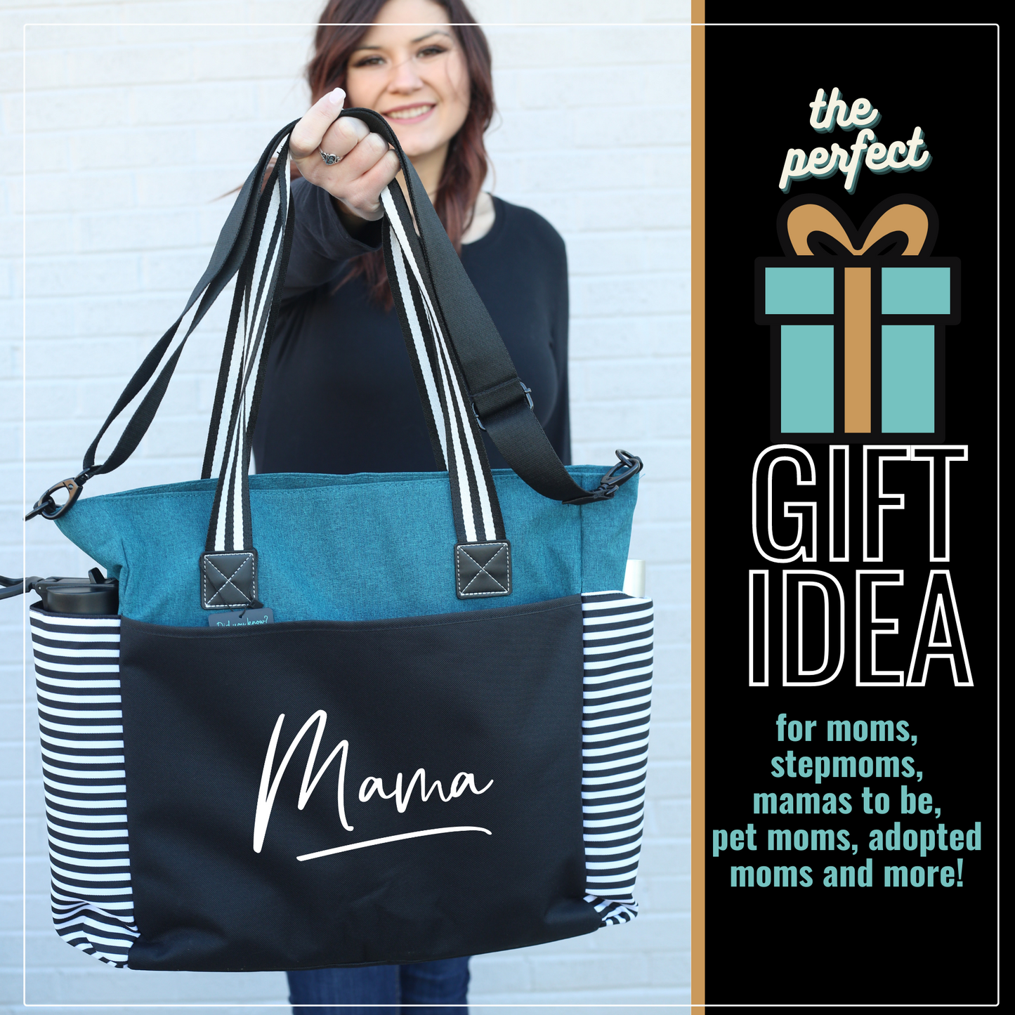 Mama LouLou Teal Tote Bag - Outlet Deal Texas