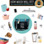 Custom-Designed & Personalized TEAL LouLou Tote Bag with Multiple Zippers and Compartments