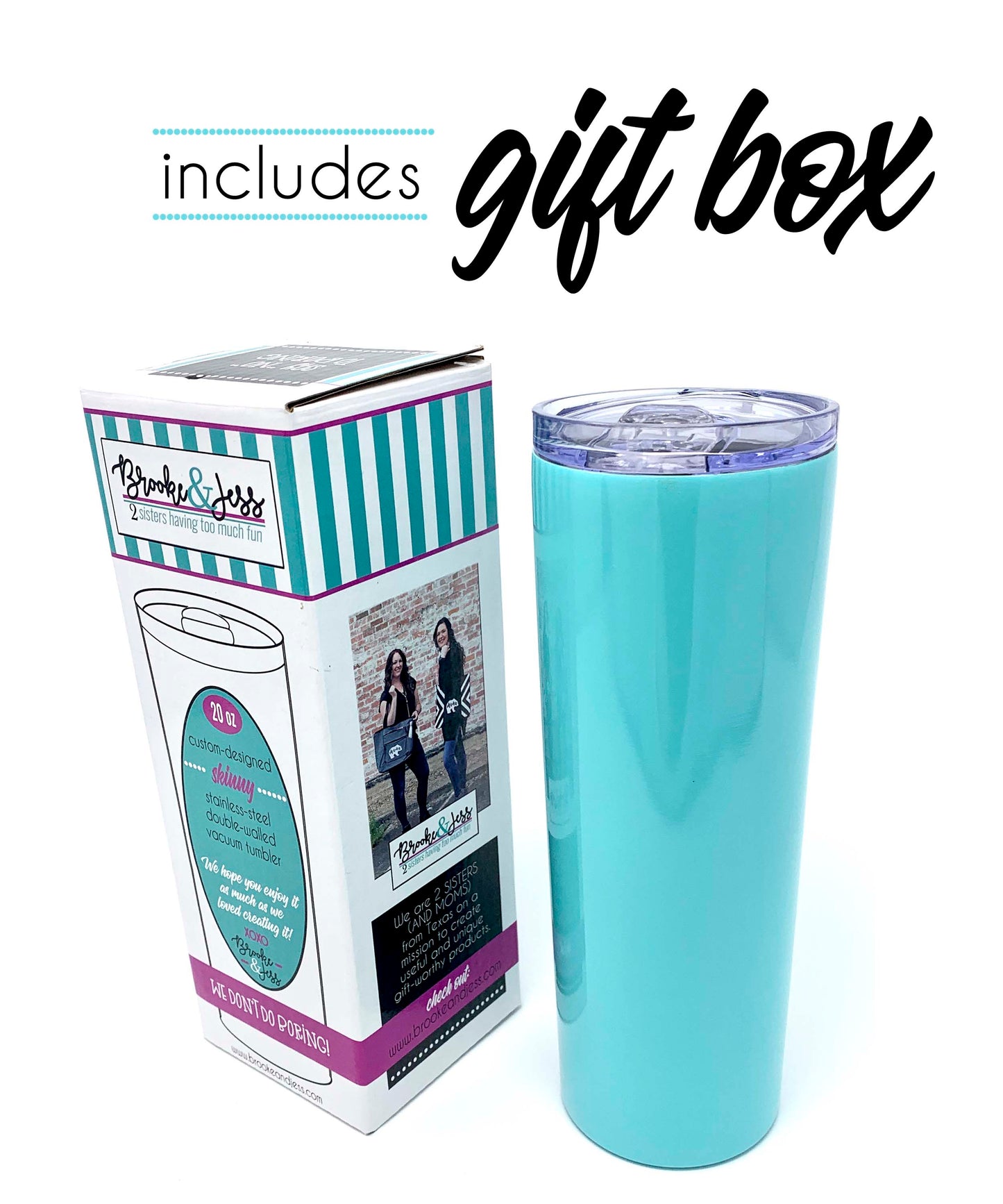 Boss Lady 20 oz Teal Skinny Tumbler for Bosses - Outlet Deal Texas