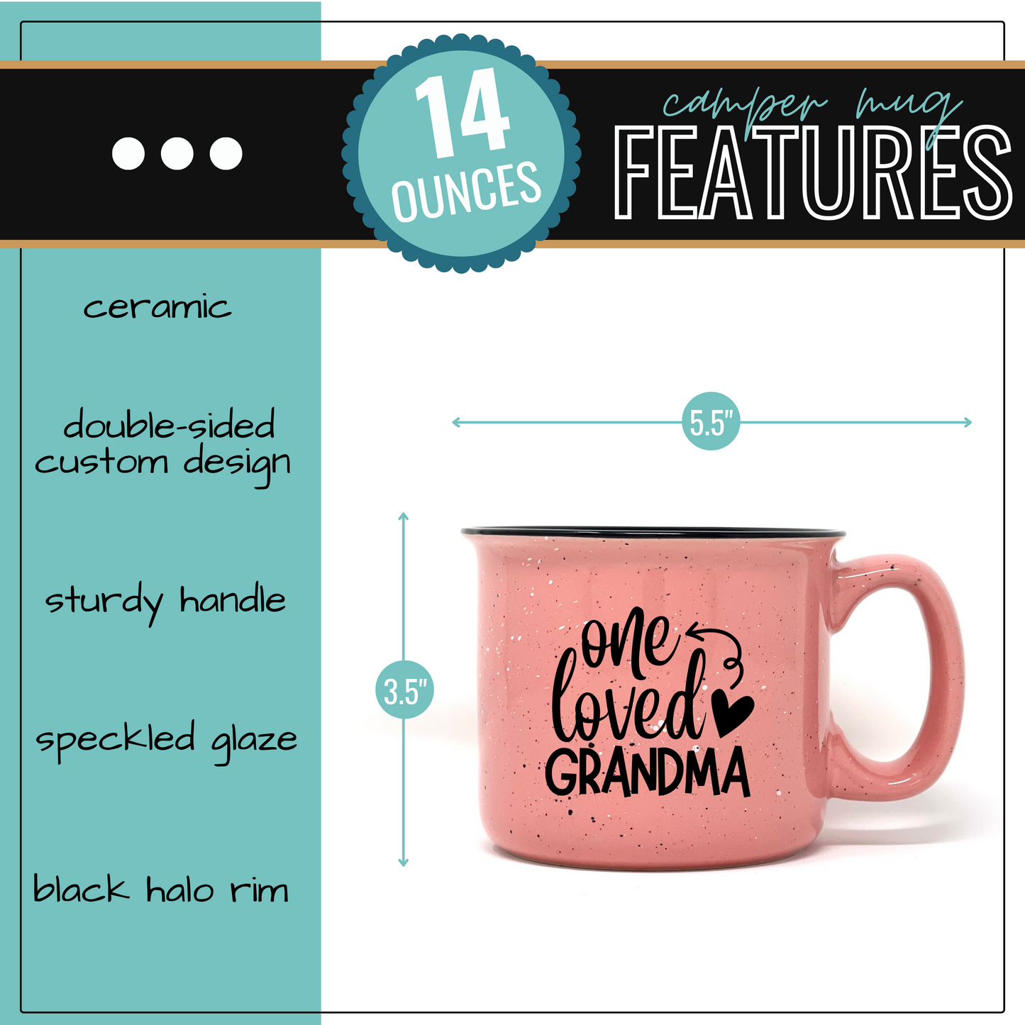 Cute Funny Coffee Mug for Grandma - Best Grandma Ever - Unique Fun Gifts for Grandmother, Grandma from Grandkids - Coffee Cups & Mugs with Quotes