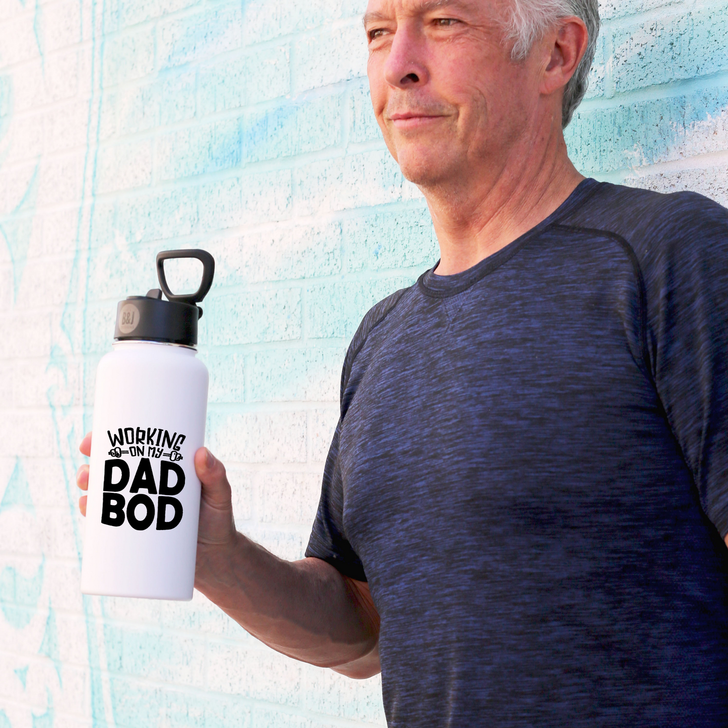 Working on my Dad Bod 32 oz White Water Bottle for Dads