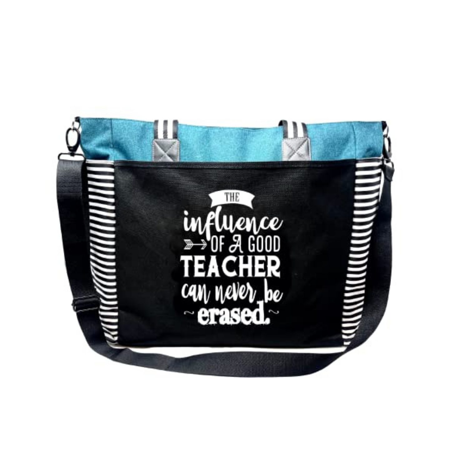 Teacher Influence Loulou Teal Tote Bag for Teachers