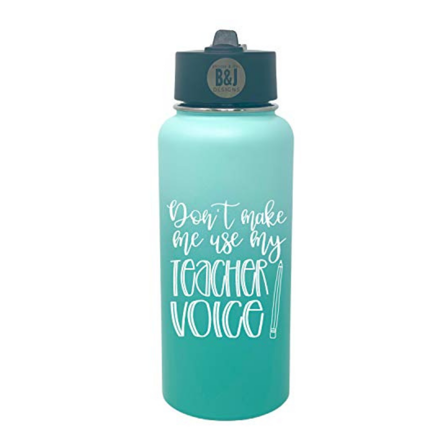 Teacher Voice Teal 32 oz Water Bottle