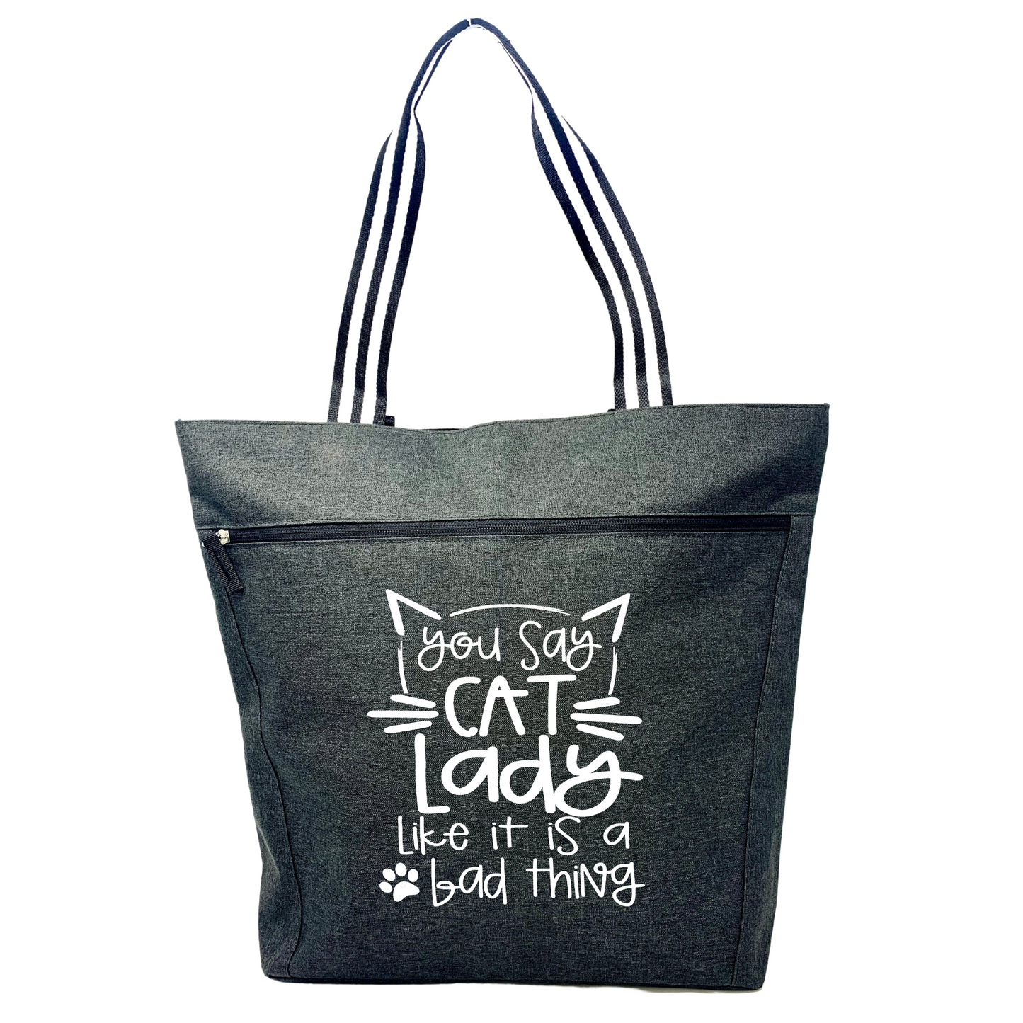 Crazy Cat Lady Lexie Black Tote Bag for Cat Lovers