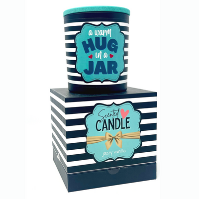 Hug in a Jar 8 oz Jasmine and Vanilla Scented Candle