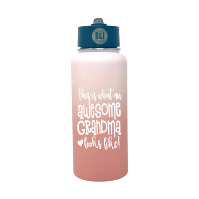 This is What an Awesome Grandma Looks Like 32 oz  Rose Gold Water Bottle Tumbler for Grandmothers