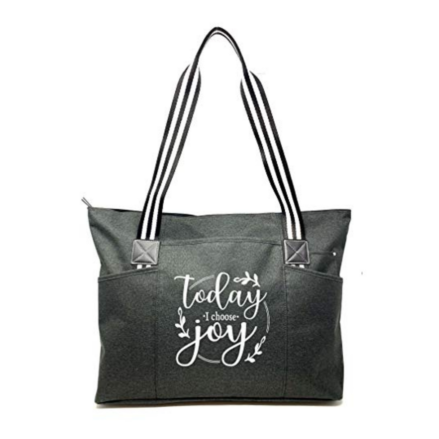 Today I Choose Joy Black Tessa Tote Bag