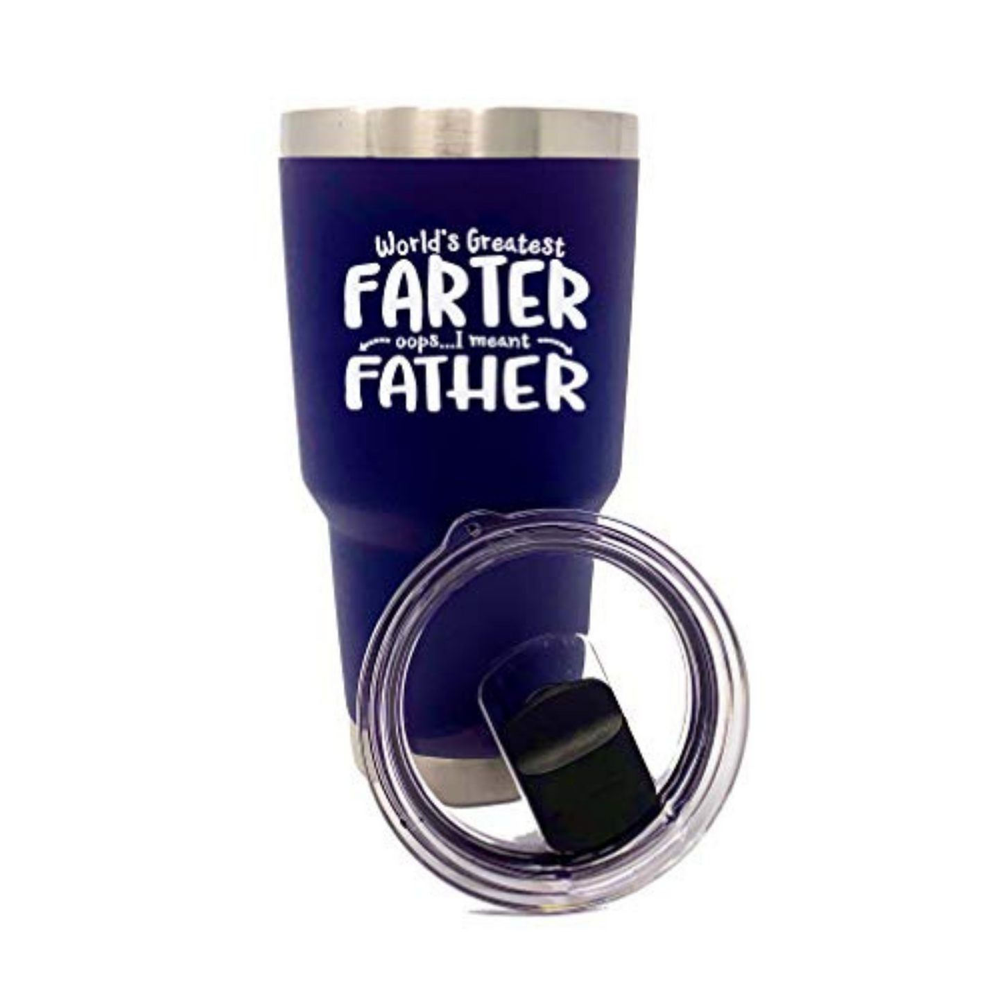 World's Greatest Farter...Oops, I Meant Father 30 oz Navy Vacuum Tumbler for Dads