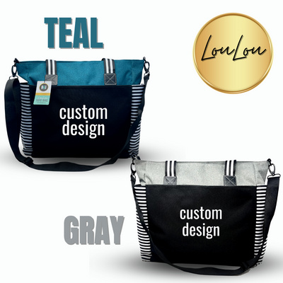 Custom-designed or personalized Brooke & Jess Designs Functional and Durable LouLou Work Bag Tote Bag with zipper laptop compartment