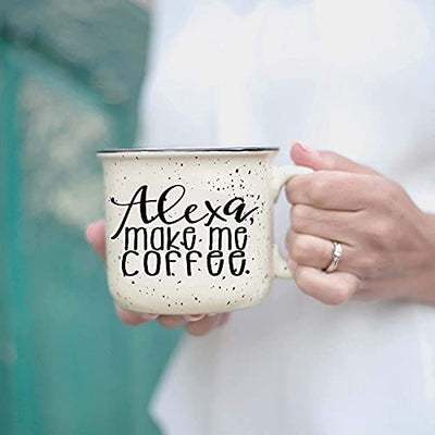 Alexa Make Me Coffee 14oz White Ceramic Mug for Bosses