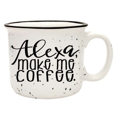 Alexa Make Me Coffee 14oz White Ceramic Mug for Bosses