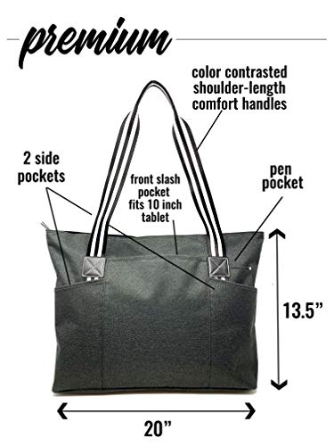 Plain Black Tessa Tote Bag