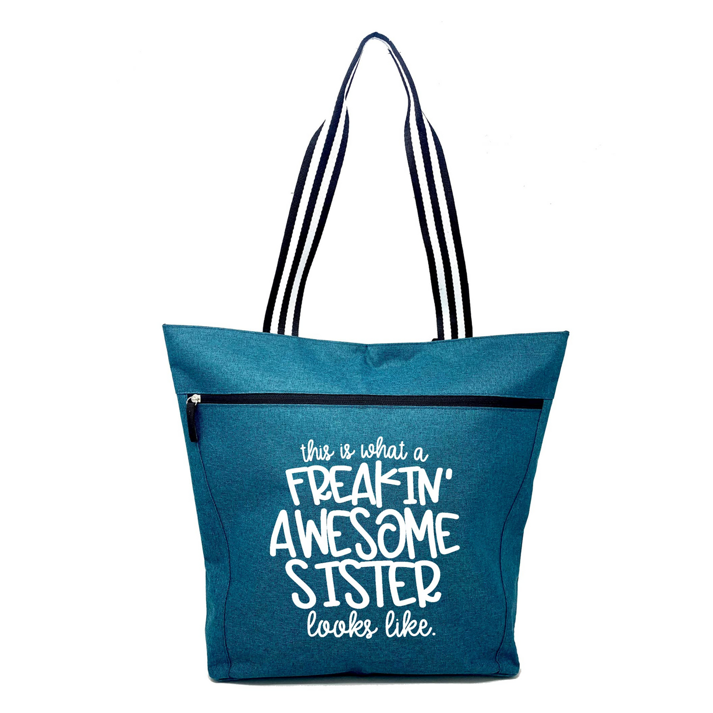 Freakin' Awesome Sister Lexie Teal Tote Bag for Sister