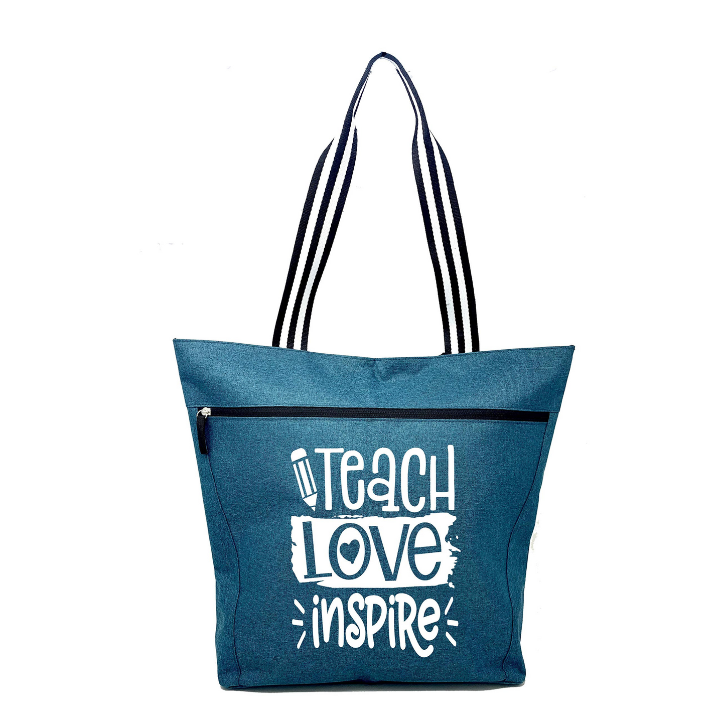 Teach Love Inspire Lexie Teal Tote Bag for Teachers