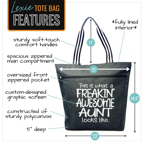 Freakin' Awesome Aunt Lexie Black Tote Bag for Aunts