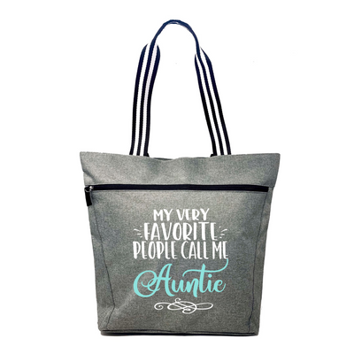 My Favorite People Call Me Auntie Lexie Gray Tote Bag for Aunts