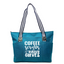 Coffee Scrubs Tessa Teal Tote Bag for Medical Workers