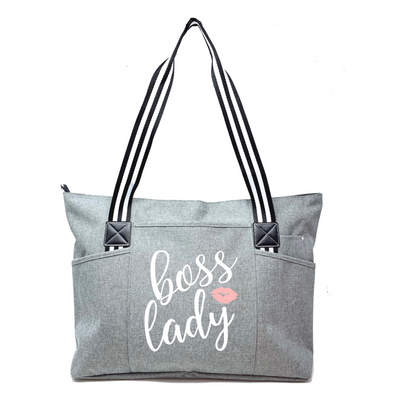 Boss Lady Tessa Gray Tote Bag for Bosses