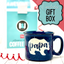 Papa Bear 15 oz Navy Ceramic Mug for Dads