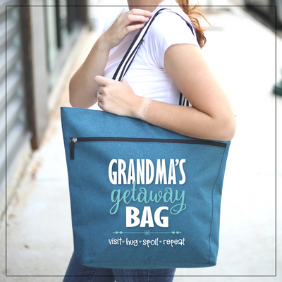 Grandma's Getaway Teal Lexie Tote Bag for Grandmothers