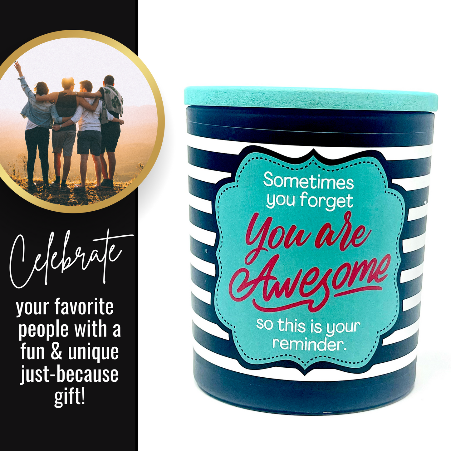 You are Awesome 8 oz Jasmine and Vanilla Scented Candle