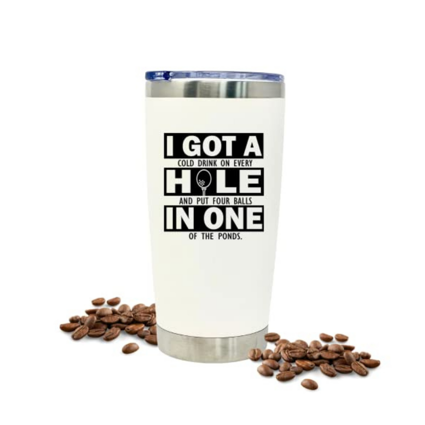Golf Hole in One 20 oz White Tumbler for Golfers