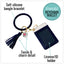 Coffee Scrubs Navy Blue Silicone Bracelet Keychain Wallet for Medical Workers