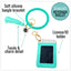 Best Cat Mom Ever Teal Silicone Bracelet Keychain Wallet for Cat Lovers