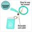 Best Cat Mom Ever Teal Silicone Bracelet Keychain Wallet for Cat Lovers