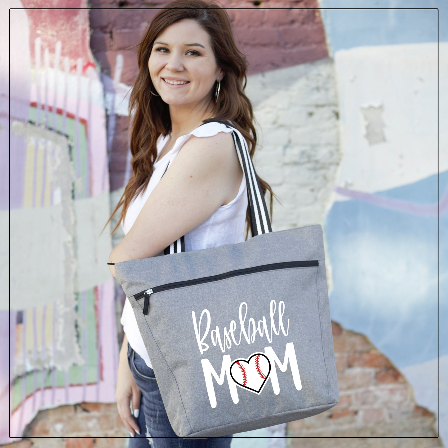 Baseball Mom Lexie Gray Tote Bag for Moms