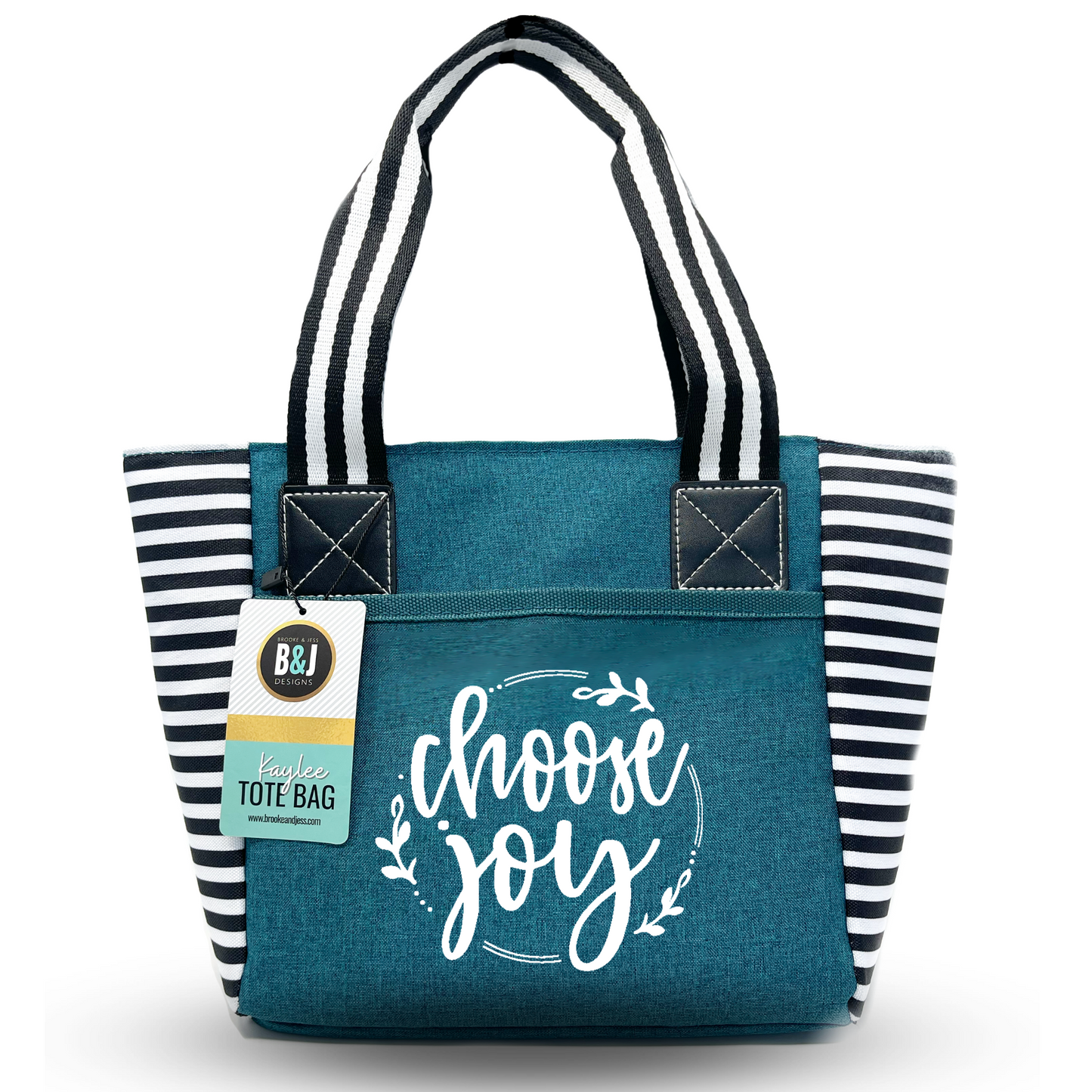 Choose Joy Kaylee Teal Tote Bag