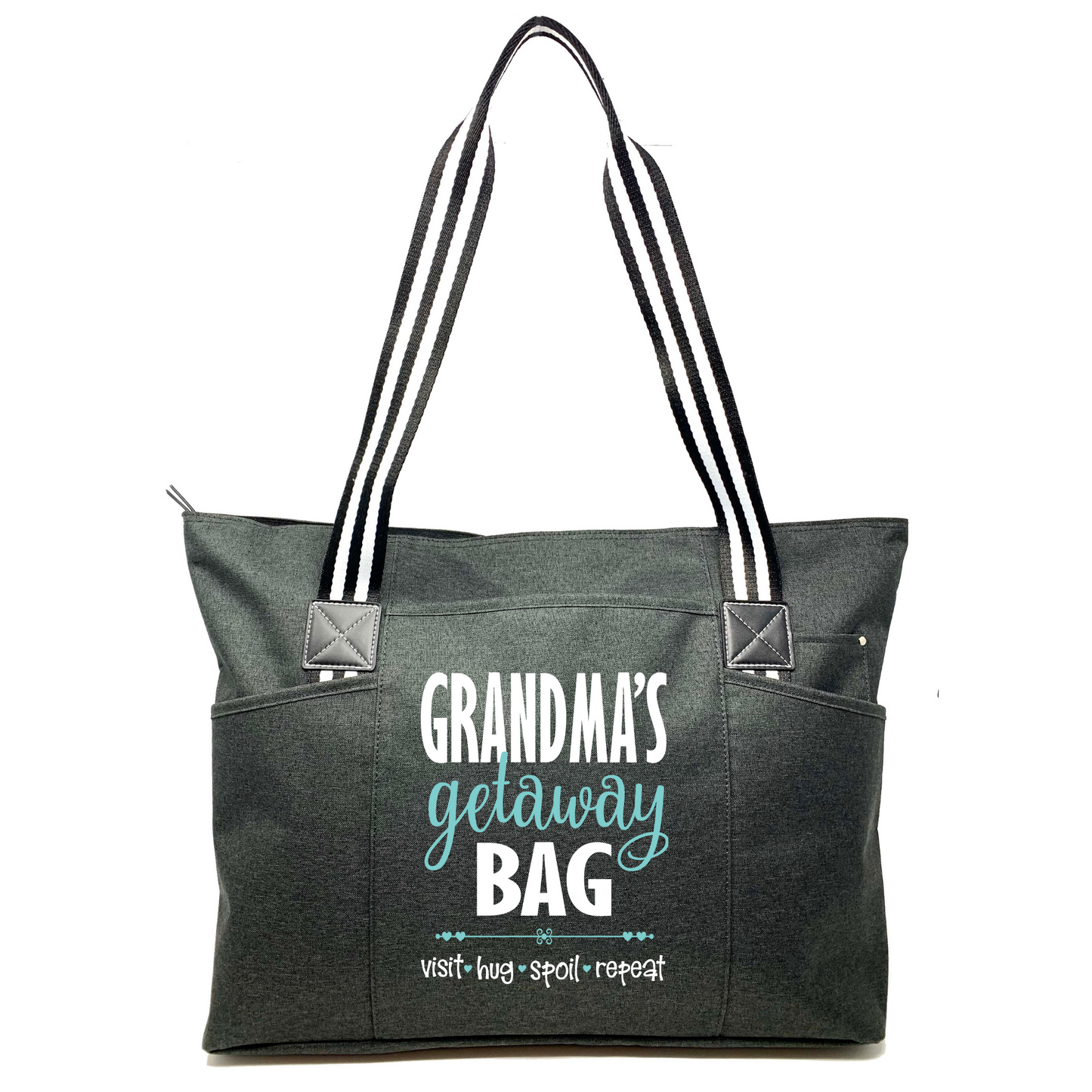 Grandma's Getaway Black Tessa Tote Bag for Grandmothers