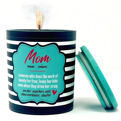 Mom Definition 8 oz Jasmine and Vanilla Scented Candle