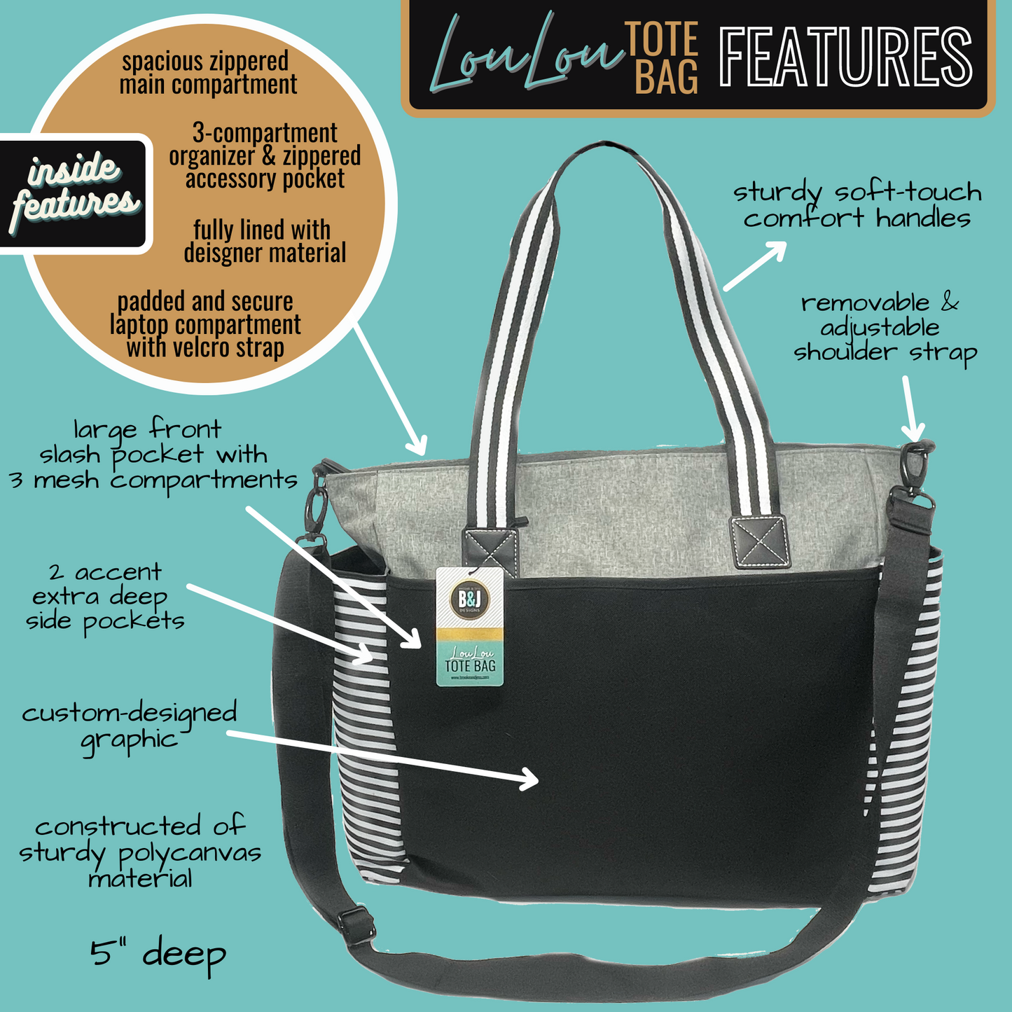 Plain LouLou Gray Tote Bag