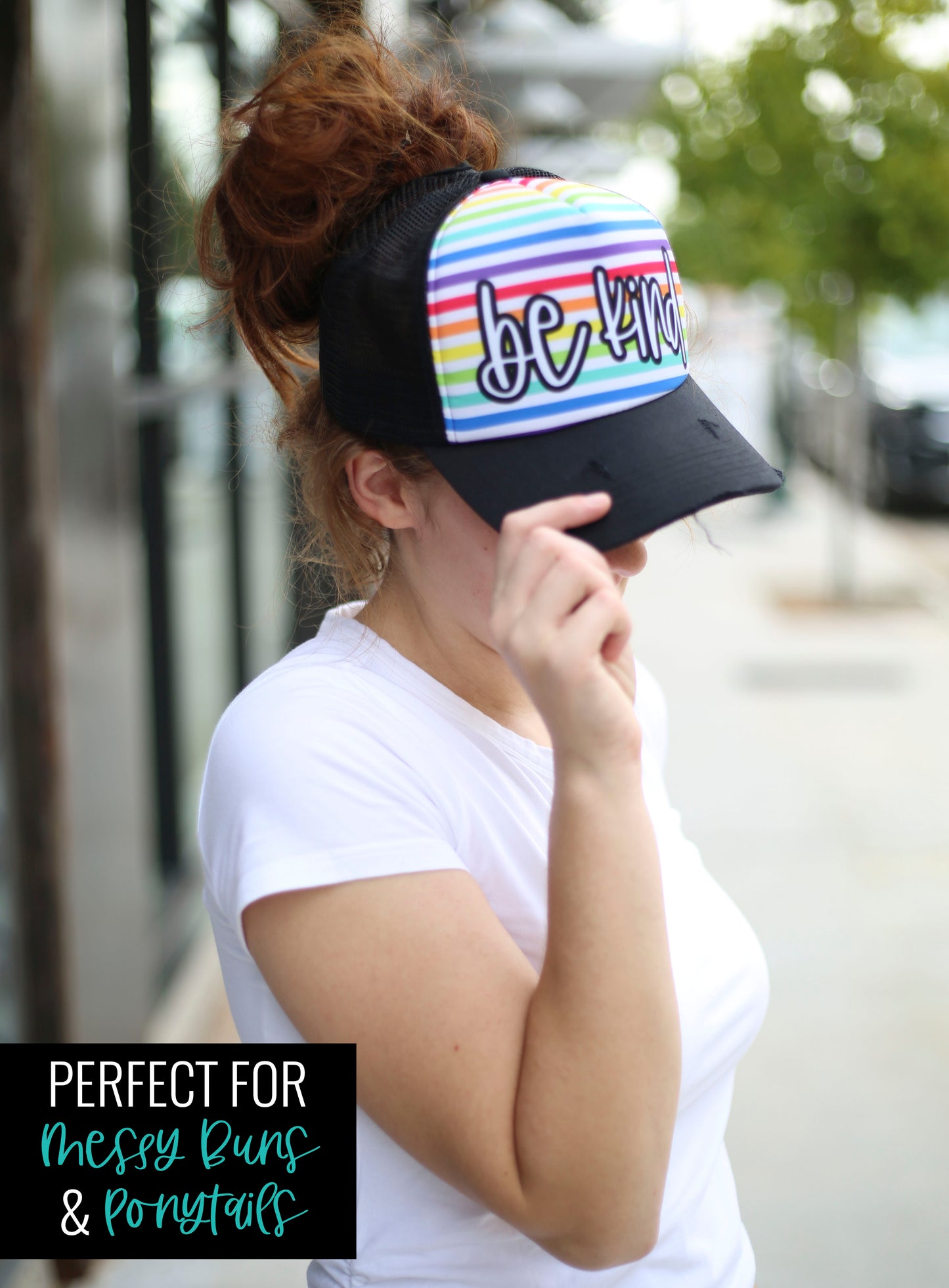 Be Kind Rainbow Trucker Hat