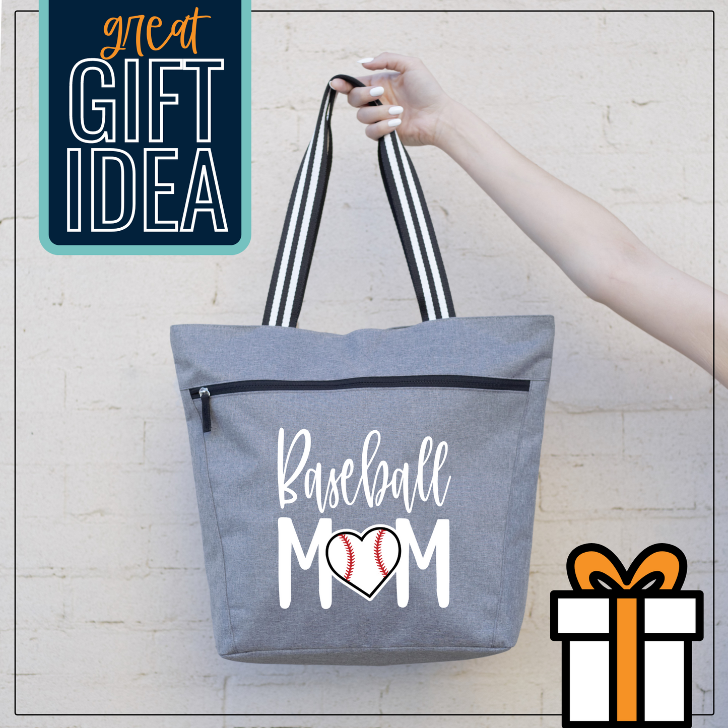 Baseball Mom Lexie Gray Tote Bag for Moms