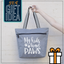My Kids Have Paws Lexie  Gray Tote Bag for Pet Lovers