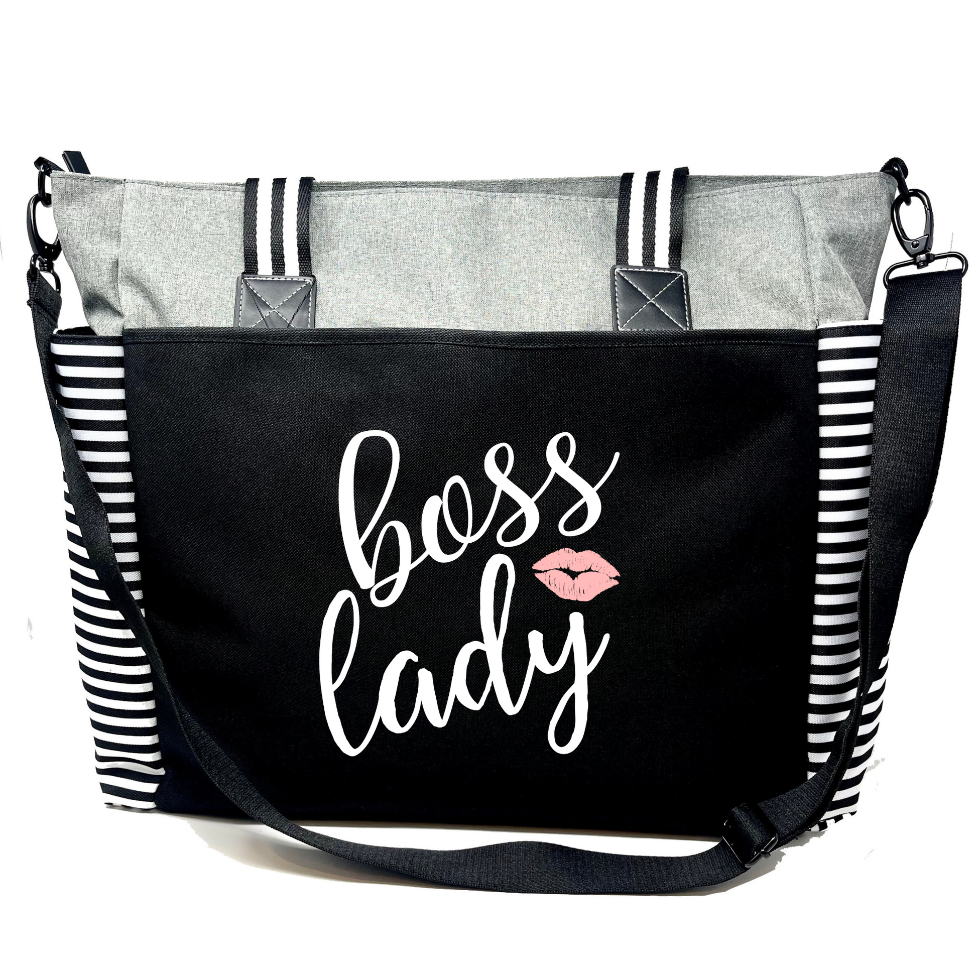 Boss Lady LouLou Gray Tote Bag for Bosses Brooke Jess Designs