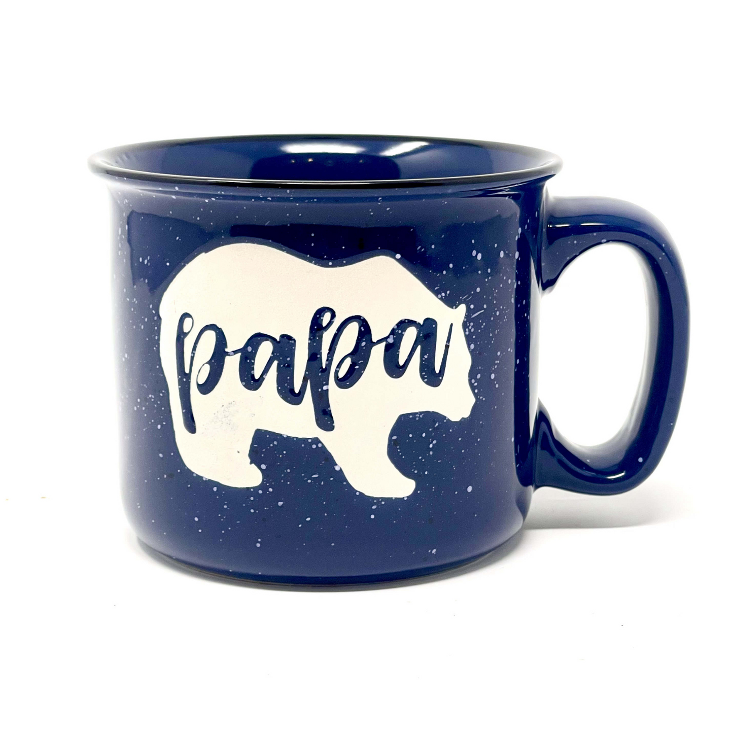 Papa Bear 15 oz Navy Ceramic Mug for Dads