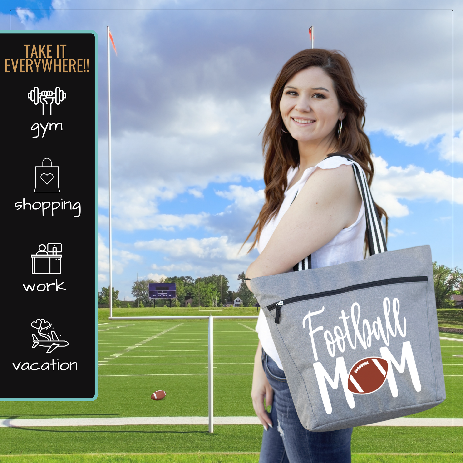Football totes for sales moms