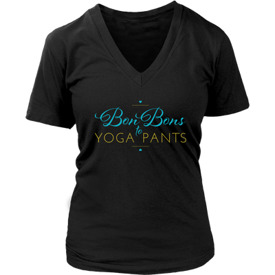 Author Katie Cross - Bon Bon to Yoga Pants V-Neck Shirt