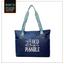 With God All Things Are Possible Blue Tessa Tote Bag